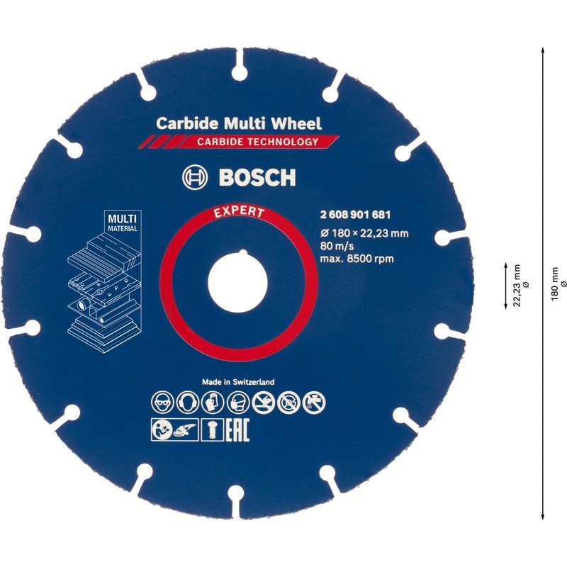 Bosch 1 x Expert Carbide Multi Wheel Cutting Discs for
