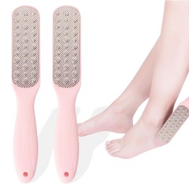Hornhautentferner, Hornhautfeile, Hornhauthobel, Doppelseitig Edelstahl FußFeile Hornhautraspel FüR FußPflege, Hornhaut Entfernen Fuß Und Verschrumpelte Haut Hornhaut (Rosa)