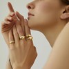 Florideco 14K Gold Chunky Open Rings for Women Gold Plated