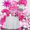 PartyDelight Sequin Tablecloth, Round, 70", Silver