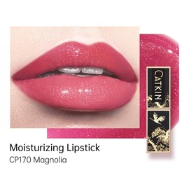 Catkin Rouge Moisture Lipstick, Waterproof Long Lasting Satin Highly Pigmented Smooth Soft Glitter Glow Finish 0.13 Ounce Glitter Pink CP170 Magnolia