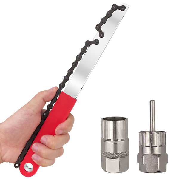 Maxentico Chain Whip, Chain Gauge Bicycle Sprocket Cassette Tool for