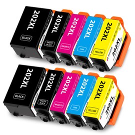 Hookink 202XL Printer Cartridges Compatible with Epson 202XL 202 XL Cartridges Multipack for Expression Premium XP-6000 XP-6005 XP-6100 XP-6105 XP6000 XP6005 XP6100 XP6105 (Pack of 10)