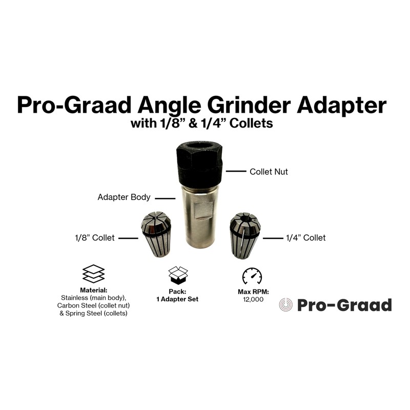 SuperGrindz 5/8”-11 Thread Angle Grinder Extension Shaft Set, Grinder Adapter