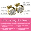 Cate & Chloe Nelly 18k Yellow Gold Stud Earrings with