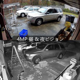 Anpviz Security Camera, 4 Million Image Quality, PoE Power, Includes Microphone/Audio, Wide Angle 0.1 inch (2.8 mm), 24/7 Recording, Night Visibility Distance 98.8 ft (30 m), Pre-Alarm, Email