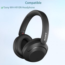 WH-H910N Ear Pads and Headband Cover Replacement Compatible with Sony WH-H910N H910N Headphones Ear Pads Cushion (Protein Leather/Memory Foam) Headband Cushion with Breathable Fabric