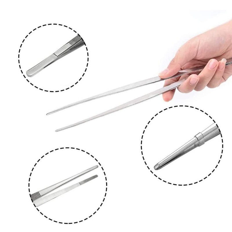 Itisyou Cooking Tweezers Stainless Steel Long Clamp Tweezers for Cooking