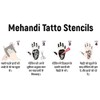 KICKWIX Stencil Sticker Reusable,for Both Hand Mehandi Stencil Sticker Floral