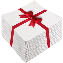 100 Pcs10x10 Inches Cotton Fabric Squares Precut Quilting Fabric Bundles White Cotton Fabrics Squares for DIY Beginners Sewing Craft(White)