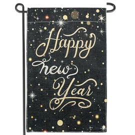 2025 Happy New Year Garden Flag 12x18 Inch Double Sided New Year Flag(E)