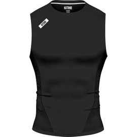 Nxtrnd Men's Compression Tank Top, Sleeveless Compression Shirt (Black, Medium)