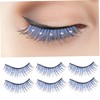 Outanaya Long and Fluffy Fake Lashes 5 Pairs Rhinestones Bold