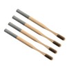 Healvian 4pcs Biodegradable Bamboo Toothbrushes Soft Bristles Ergonomic Handle for