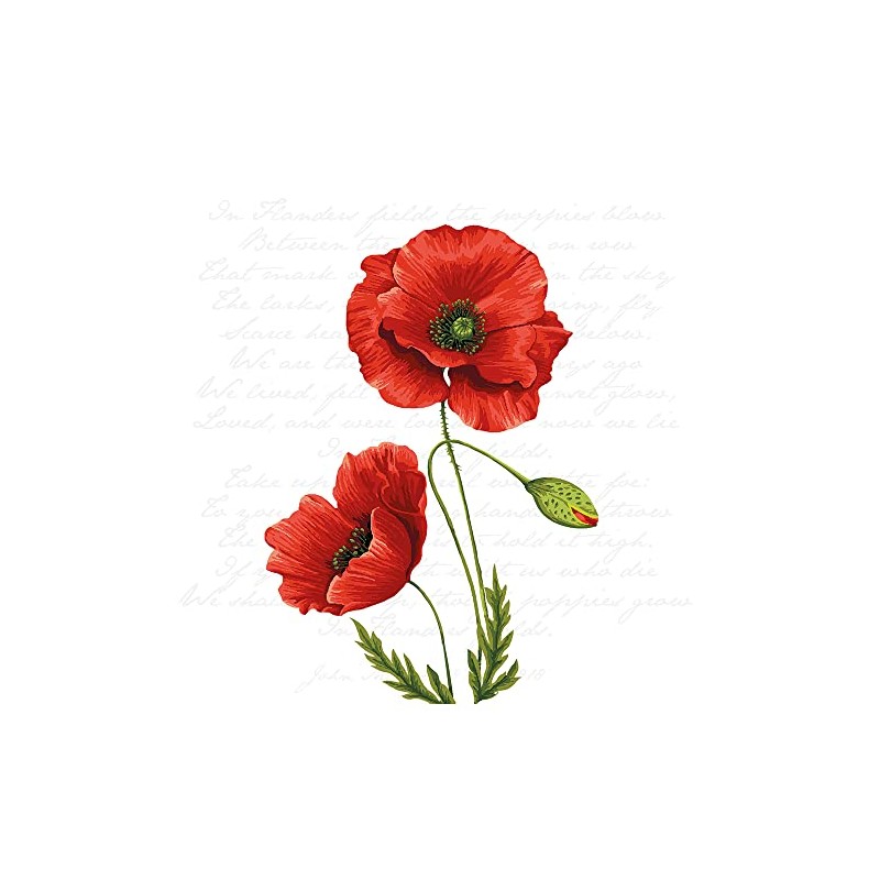 Napkin "Luminous Poppy" Pack of 20