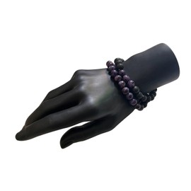 FORUBUS 2Pcs Lava Rock Beaded Bracelet Set – Essential Oil Diffuser Jewelry with Natural Stone Beads for Aromatherapy, Yoga, Meditation, and Stress Relief, Stretchy Bracelets for Women Men-white lava