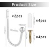 2PCS Curtain Tie Backs Hooks, Metal Curtain Holdbacks, Window Curtain