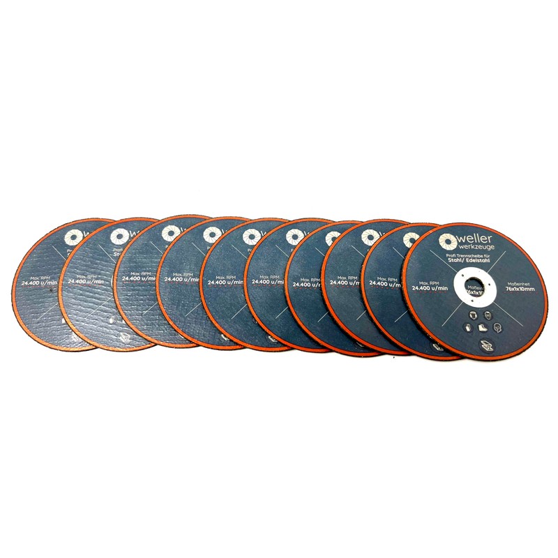WELLERWERKZEUGE 15-Piece Accessory Set Diameter 76 x 10 mm Cutting
