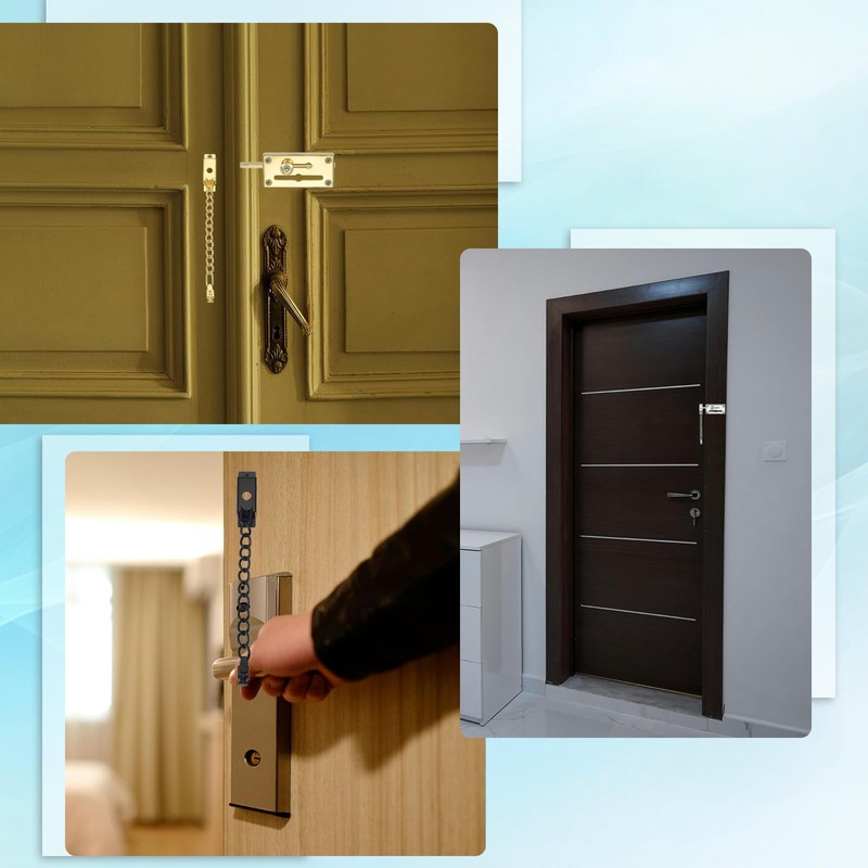 PATIKIL Slide Bolt Gate Latch with Chain Door Guard Lock,