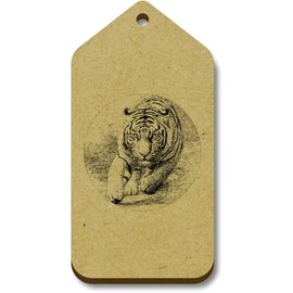 Azeeda 10 x 'Tiger Running' 66mm x 34mm Gift Tags (TG00145705)