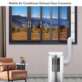 Air Conditioner Hose Extention Coupler 5 Inches/13cm, Portable AC Exhaust Vent Hose Connector Coupling Universal Fits Clockwise and Counter-Clockwise Thread Hose