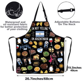 MYSOMY Argentina Aprons With Pocket Argentina Flag Apron Buenos Aires Sun Gifts Argentinian Kitchen Apron (Argentina uk2)