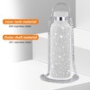 HAPPOW 25oz Sparkly Water Bottle,Diamond Metal Water Bottle with Chain,