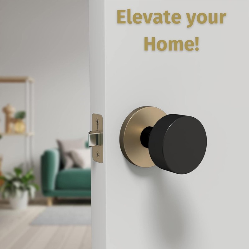 Mega Handles Buena Passage Door Knobs - 1 Pack Reversible