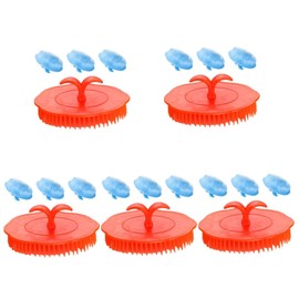 Beavorty 5sets Scalp Massage Brush Head Scruber Hair Scalp Brush Dandruff Shampoo Massager for Hair Care Relief 4pcs*5