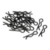 HPI Racing RC Car Black 6mm Aluminium Body Clips 20pcs