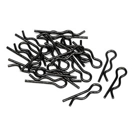 HPI Racing RC Car Black 6mm Aluminium Body Clips 20pcs