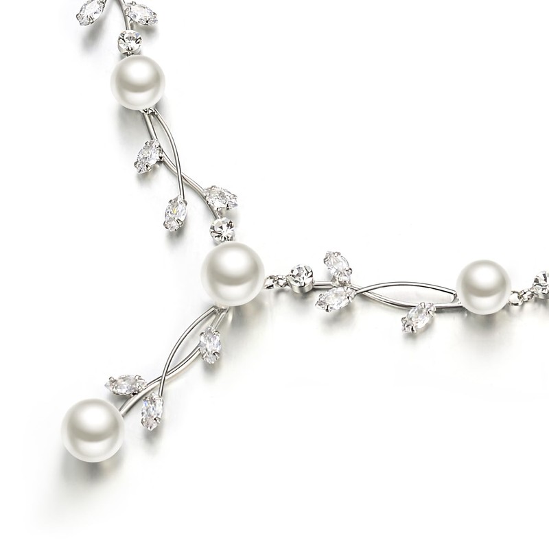 EVER FAITH Mujer Sets de Joyería Cristal Austríaco Perla Simulada