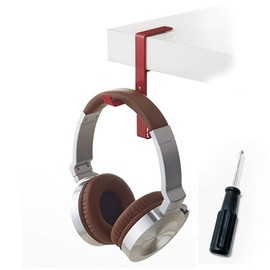 DGBAY Headphone Hanger & Bag Hook, Universal Aluminum Metal Holder for Bag and PC Gaming Headset & Wireless Headphone (Red)