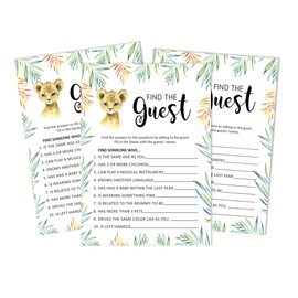 Inkdotpot Baby Cheetah Jungle Animals 50 Find The Guest Baby Shower Game Party Supply Icebreaker Party Game