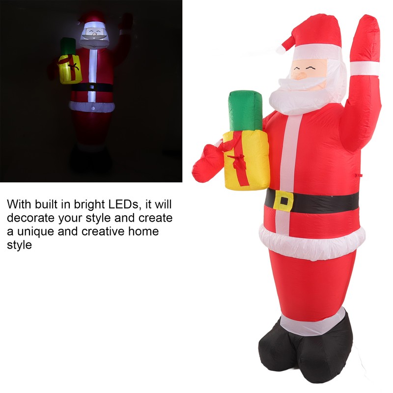 Inflatable Christmas Old Man Model with Gift Bag in Hand