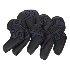 Totority 10Pcs PU Golf Club Head Cover Durable Putter Sleeves with Thickened Lining for Optimal Protection for Golf Enthusiasts