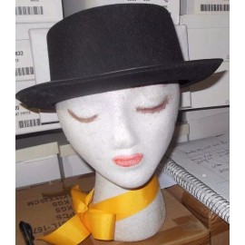 Jacobson New Lot of 6 Black Jacobson Permafelt PorkPie Hats F14936 $46 value no hatband