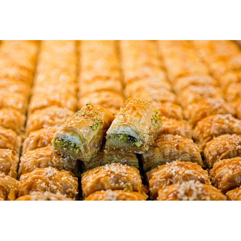 Mediterranean Handmade Baklava Honey Pistachio Cashew 1.98 lbs Kosher Certified