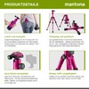 Mantona Kaleido 21185 Mini Photo/Table/Travel Tripod with Ball Head with