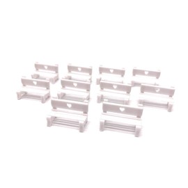 Happy Spring Model Chairs Set of 10 Scenery Collection Unpainted Hearts (1/150, White)