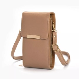 Sandol Evermore Crossbody Wallet, Taupe
