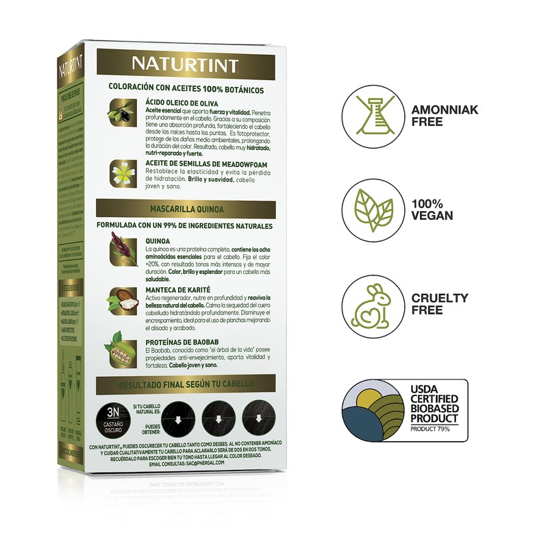 Naturtint permanent hair colour.