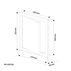 Miratic Inspection Flap Black ABS Material (25 x 30 cm)