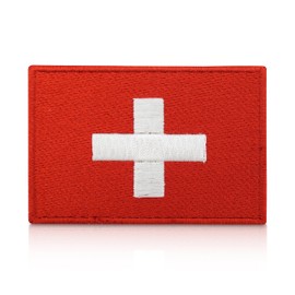 Finally Home Velcro Patch - Switzerland Flag | 7.6 x 5.0 cm | Swiss Flag Velcro Patches, Swiss Velcro Patch, Switzerland Flag Outdoor Backpacker Patches