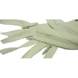 Invisible (Conceal) YKK Zippers - Perfect for Clothes, Crafts & Sewing Projects - Ice Green #881 - Choose Your Length - Made in The United States (3 Zippers Per Pack) (14" Inches)