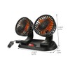 COHEALI Car Dual Head Fan Adjustable Vehicle Cooling Fan Compact