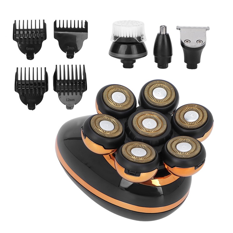 5 in 1 Electric Head Shaver IPX7 Waterproof Intelligent Floating