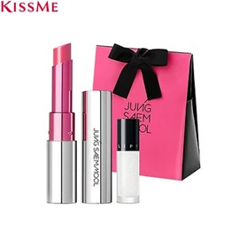 JUNGSAEMMOOL New Classic Glaze Lipstick + Glittering Topper Set 3items, Color:Dewey Tangerine