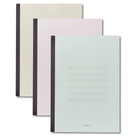 OGUNO Mahora Eye-friendly Semi-B5 Notebook, 30 Sheets, Amikake Line, 3 Color Set, No Glare, Fatigue, Inner Page, Colored