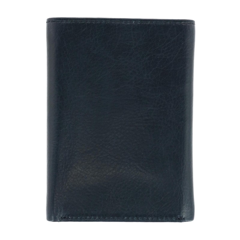Mancini Bellagio Top Grain Leather RFID Secure Trifold, Black